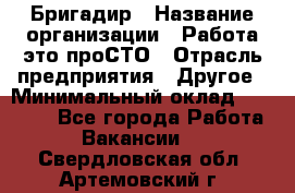 Бригадир › Название организации ­ Работа-это проСТО › Отрасль предприятия ­ Другое › Минимальный оклад ­ 35 700 - Все города Работа » Вакансии   . Свердловская обл.,Артемовский г.